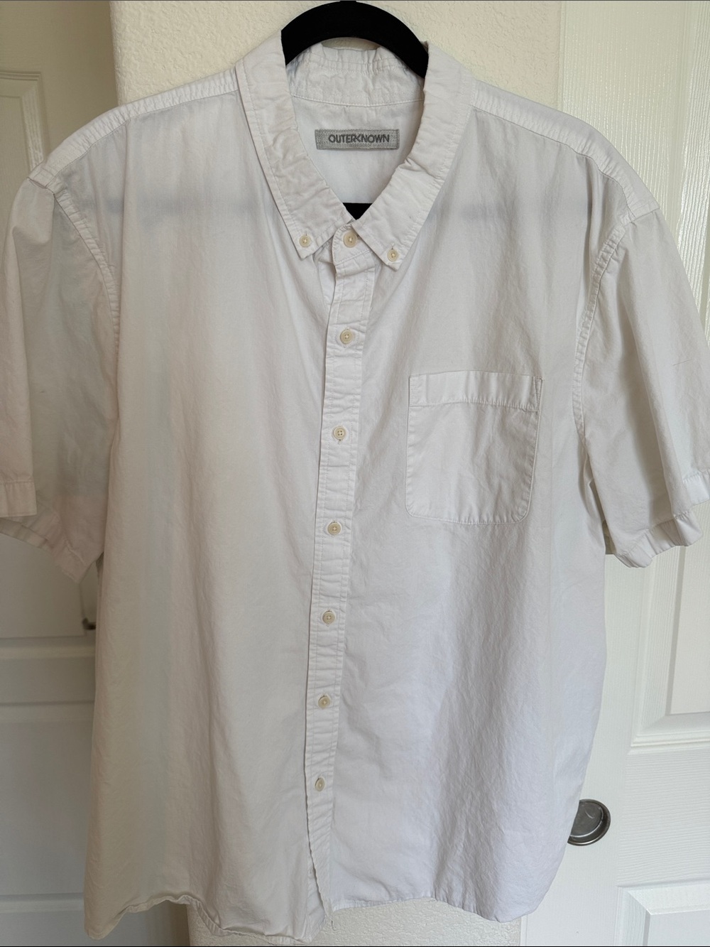 Outerknown Short Sleeve Studio Shirt - White